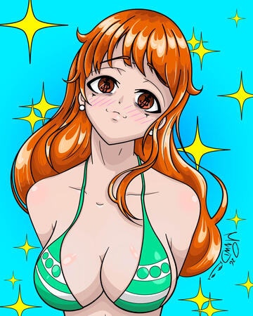Nami 2026 fan art// personal project done in Adobe Illustrator